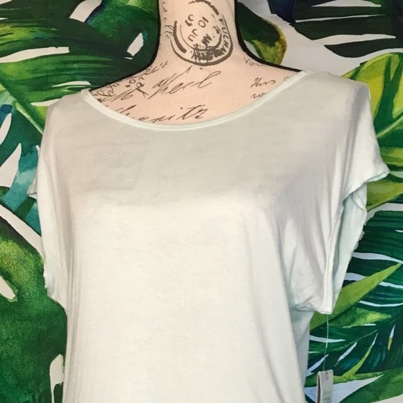 NWT $30 GAIAM Women’s Small Loose Fit Oversize Open Back Summer Athleisure Tee - Picture 2 of 6